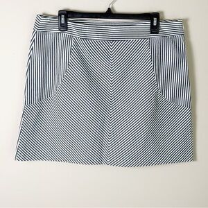 Sandro Seersucker Pinstripe Mini Skirt Striped size 14